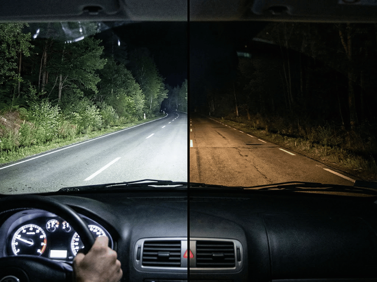 Halogen- oder LED-Fernscheinwerfer